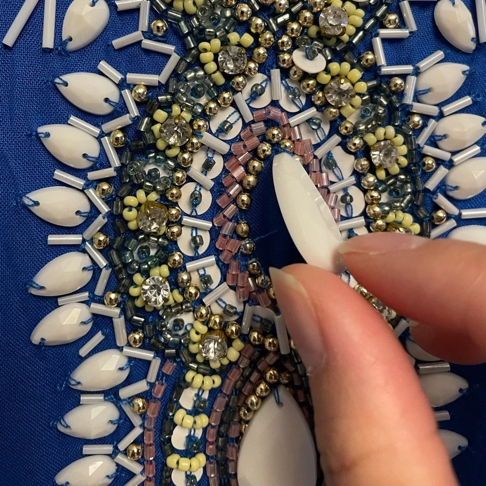 Lilly Pulitzer Braydon Tunic Top Embellished XS Blue - Picture 8 of 12
